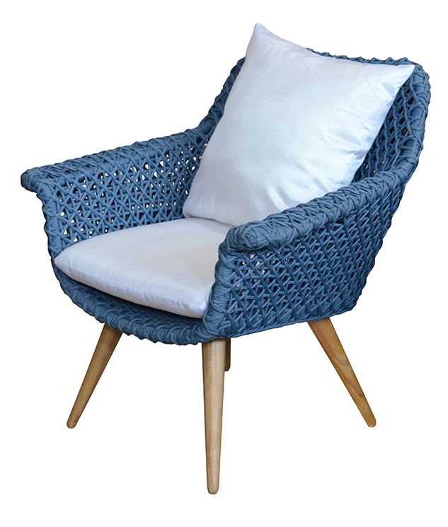 ATHINA Armchair - Rope Blue
